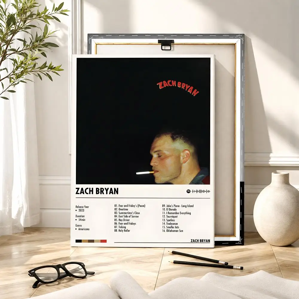 Singer Z-Zach Bryan Painting C - đánh giá và giá Canvas Wrap Ready